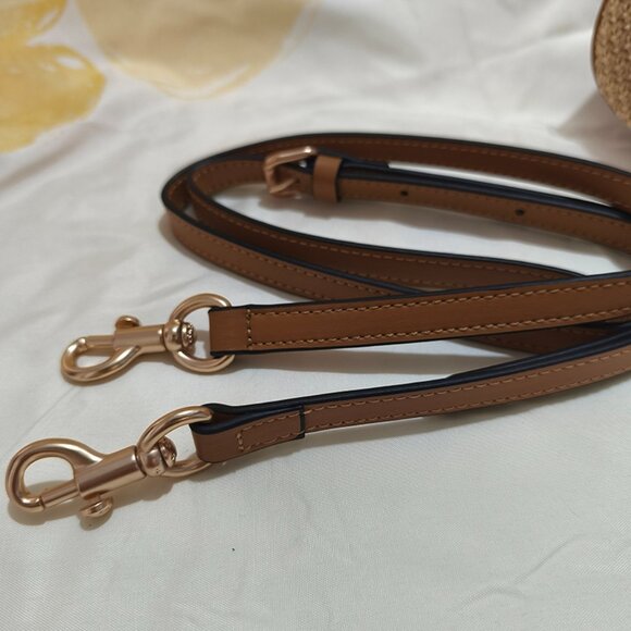 Coach Straw Leather Dual-Use Shoulder Bag Crossbody Bag - Picture 9 of 9